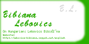 bibiana lebovics business card